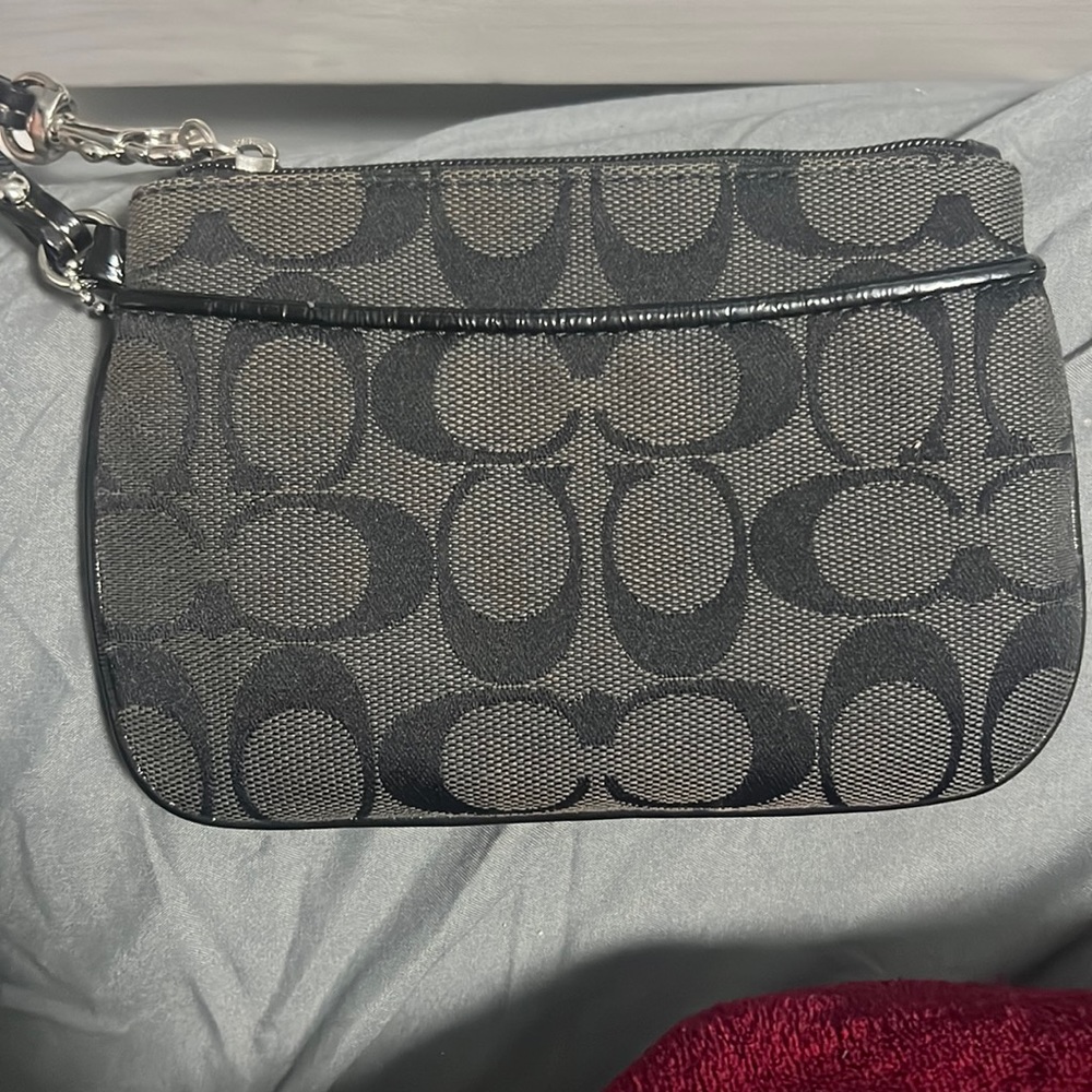 Black coach wristlet